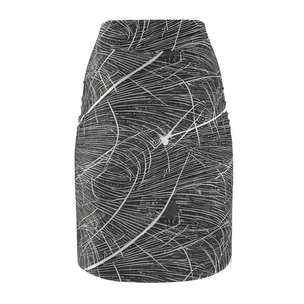 Silver Echo on Pencil Skirt — Back