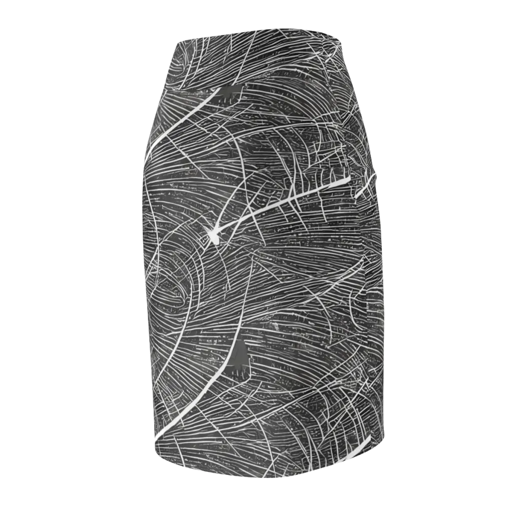 Silver Echo on Pencil Skirt — Back Side