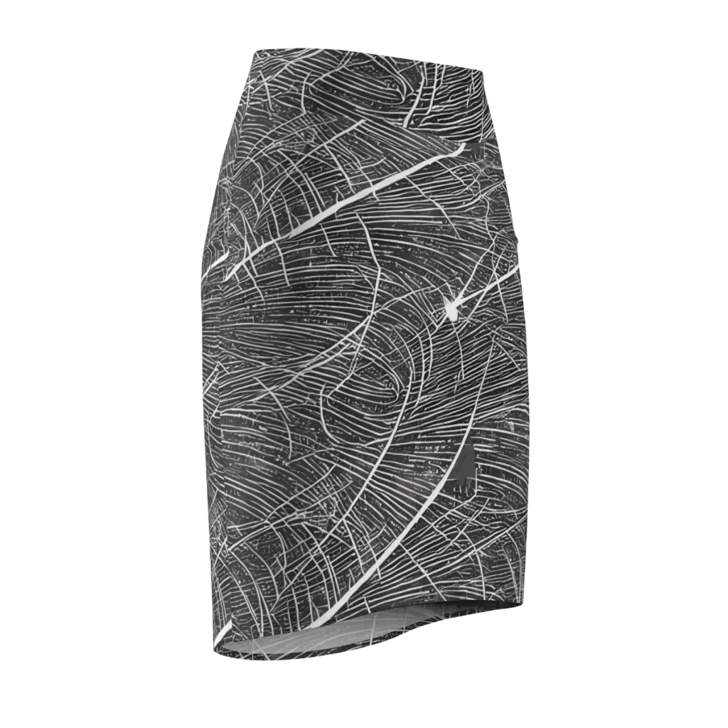 Silver Echo on Pencil Skirt — Front Side