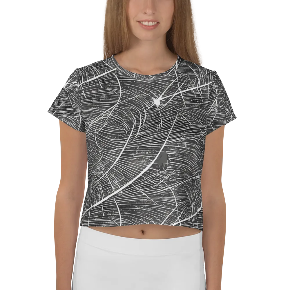 Silver Echo on Crop Tee — Front