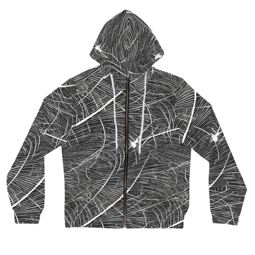 Silver Echo on a Women's Full-Zip Hoodie