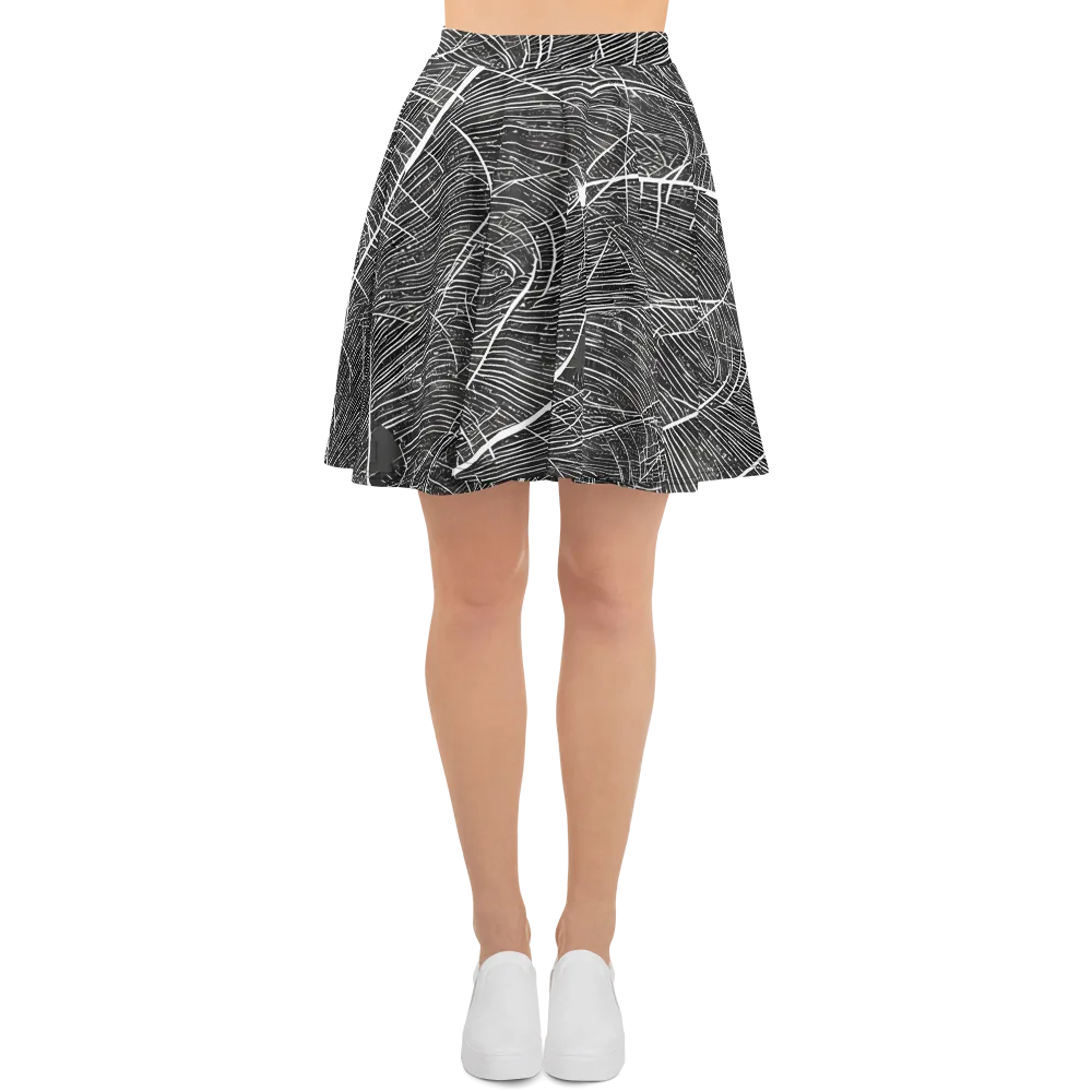 Silver Echo on Skater Skirt — Front