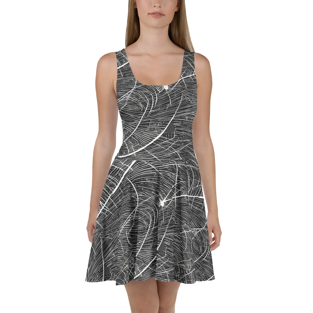 Silver Echo on Skater Dress — Front