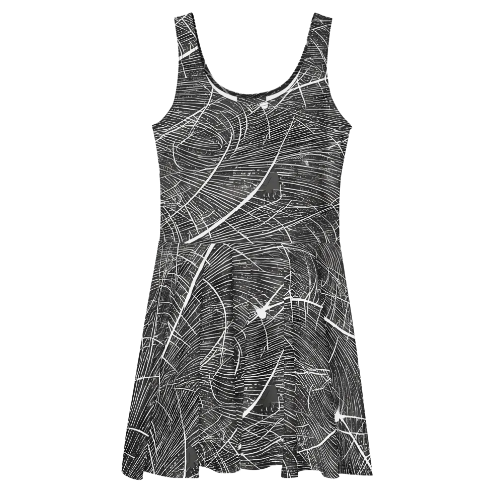 Silver Echo on Skater Dress — Front