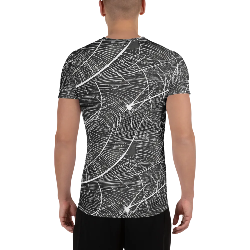 Silver Echo on Men's Athletic T-Shirt — Back