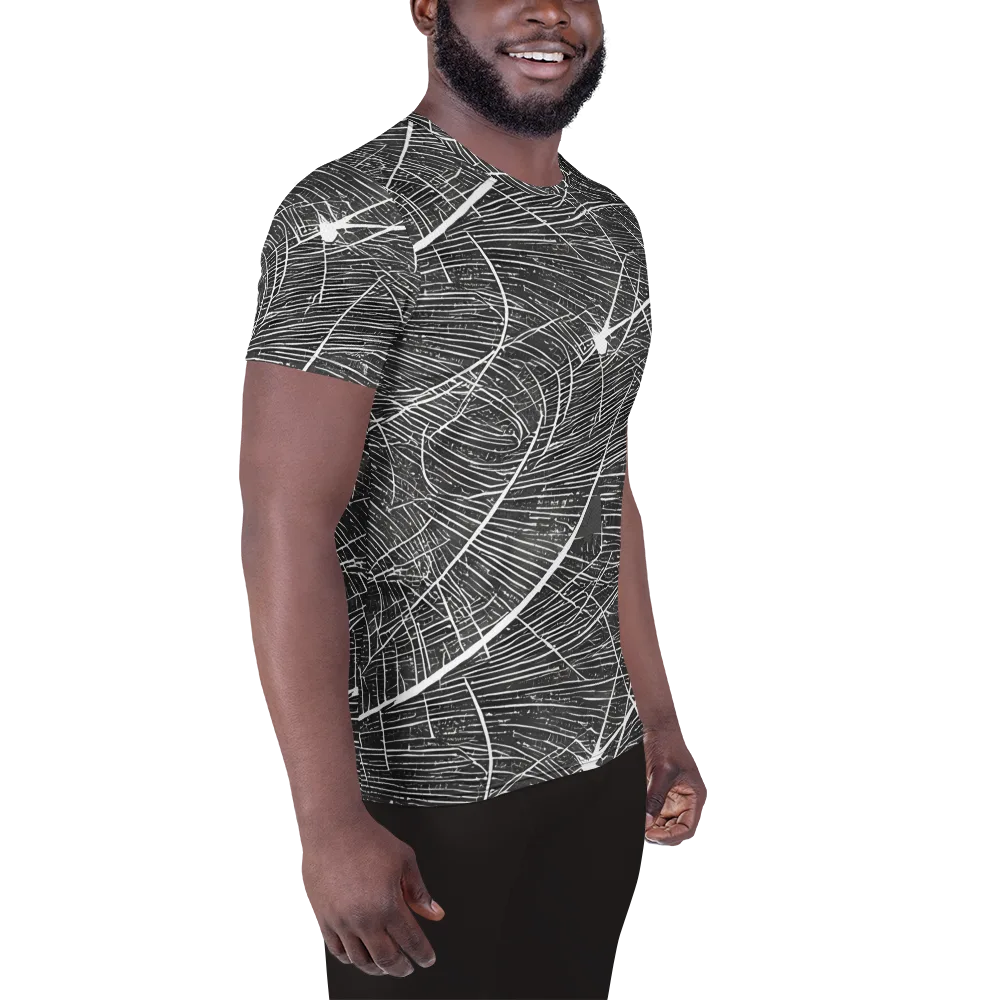 Silver Echo on Men's Athletic T-Shirt — Right