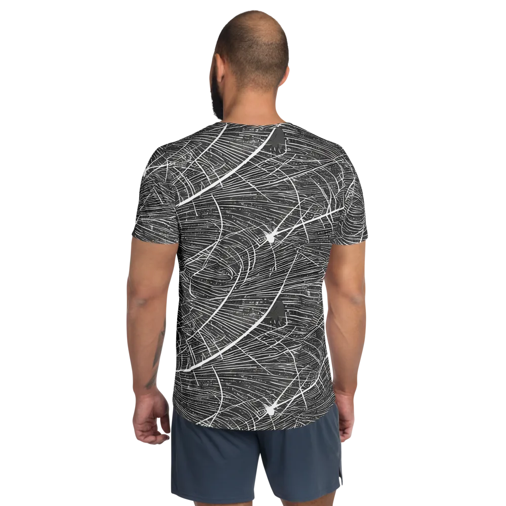 Silver Echo on Men's Athletic T-Shirt — Back