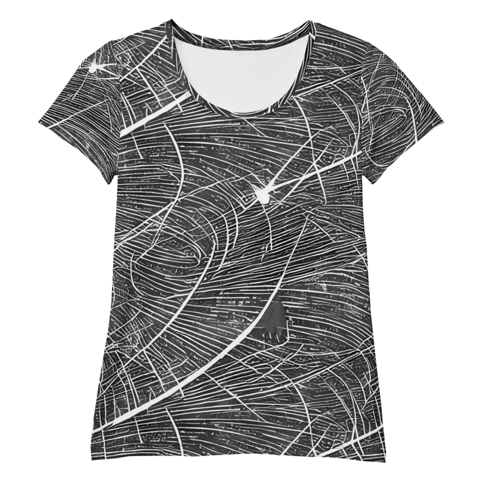 Silver Echo on Women's Athletic T-Shirt — Front