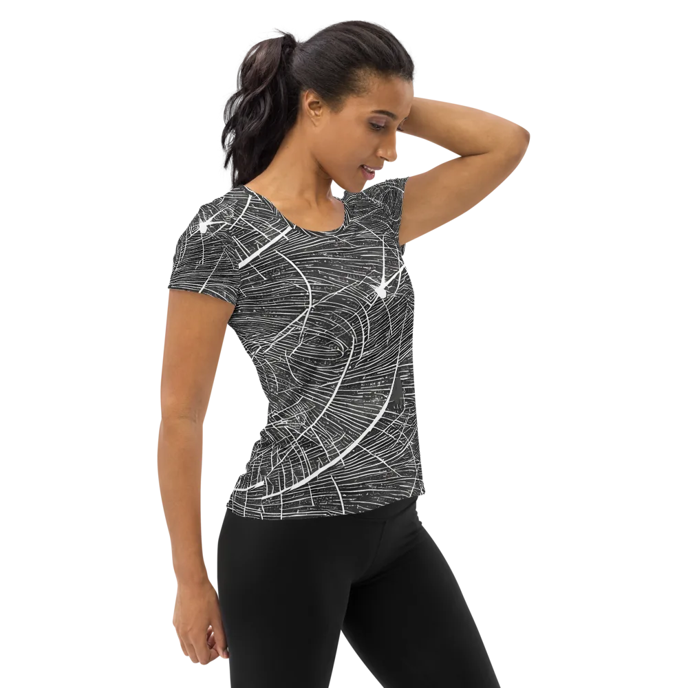 Silver Echo on Women's Athletic T-Shirt — Right