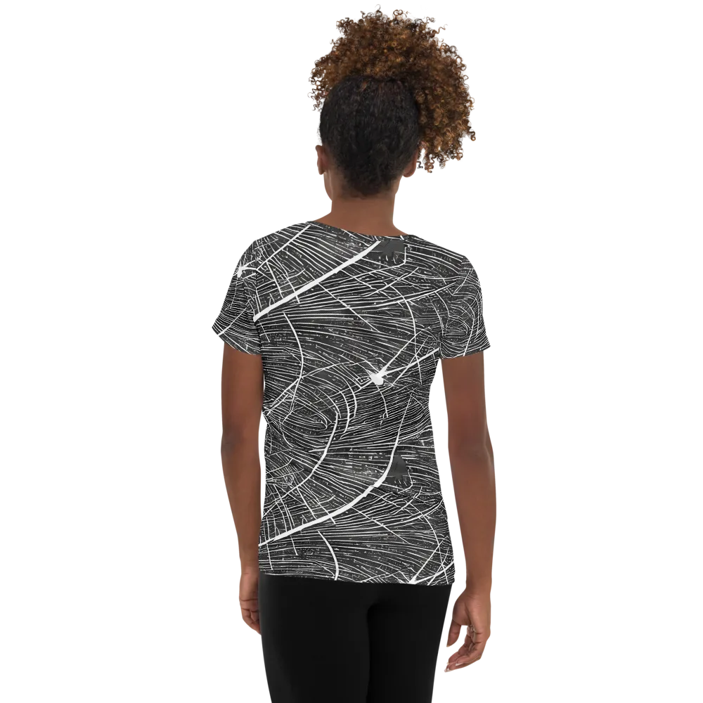 Silver Echo on Women's Athletic T-Shirt — Back