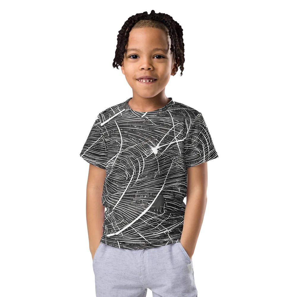 Silver Echo on Kids Crew Neck T-Shirt — Front