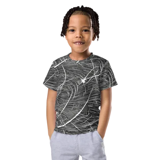 Silver Echo on a Kids Crew Neck T-Shirt