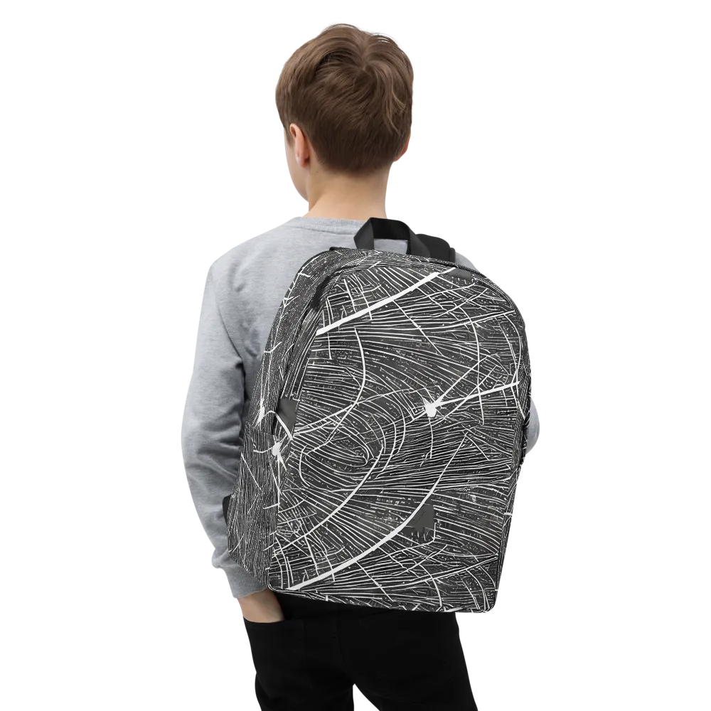 Silver Echo on Minimalist Backpack — Zoomed-in