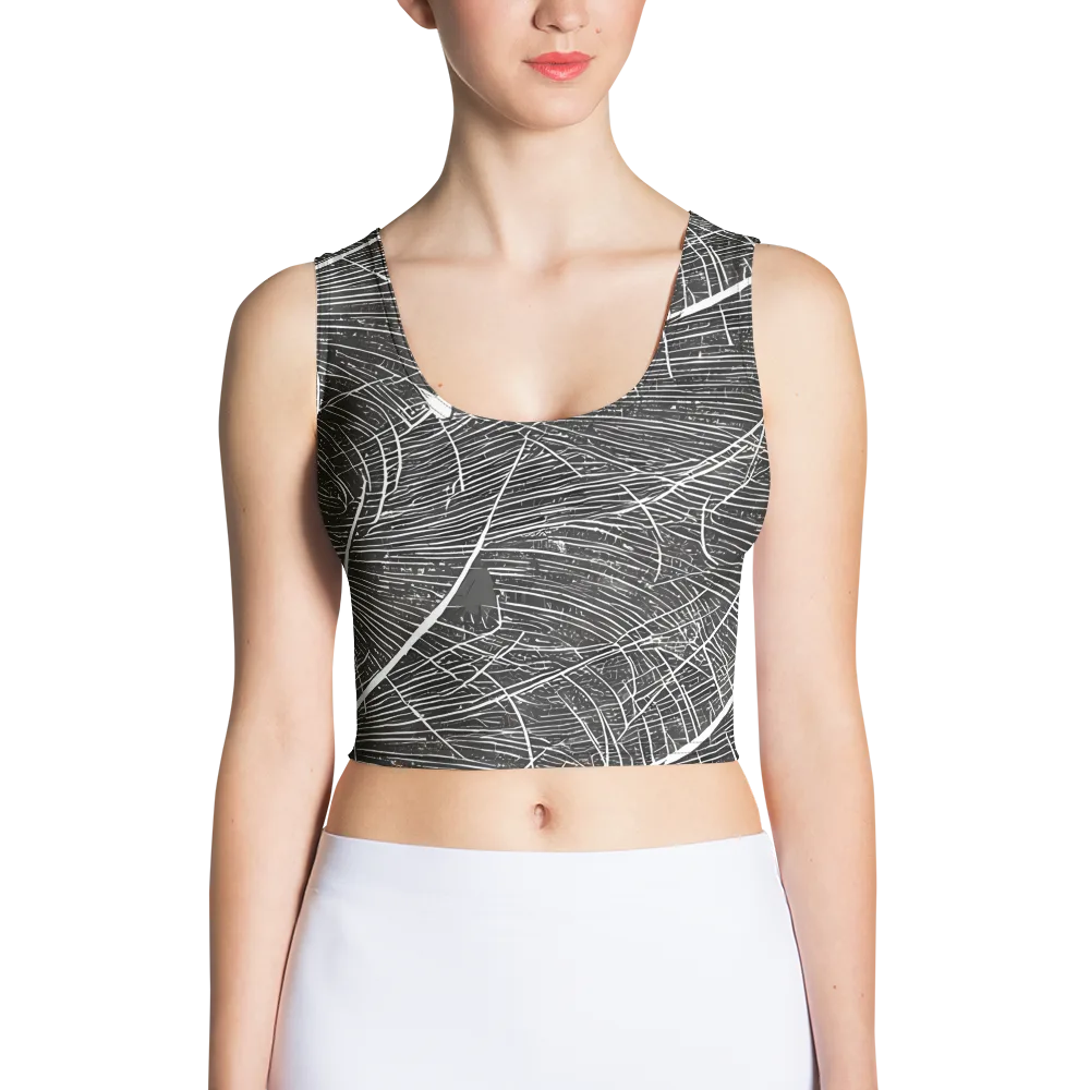 Silver Echo on Crop Top — Front