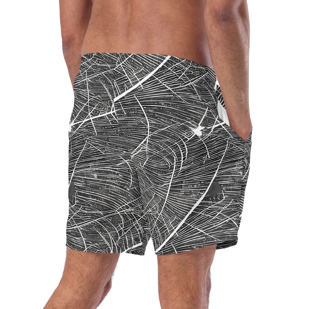 Silver Echo on Swim Trunks — Right Back