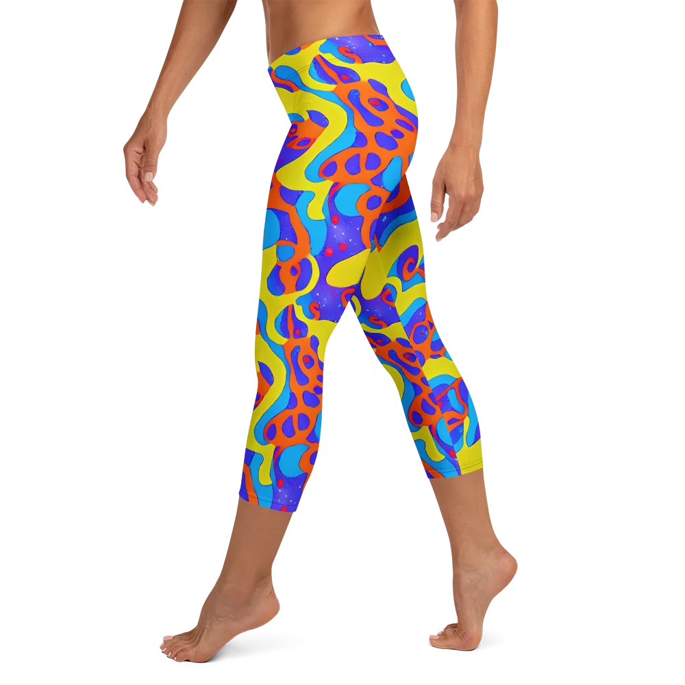 Elmyr's Enigma on Capri Leggings — Left