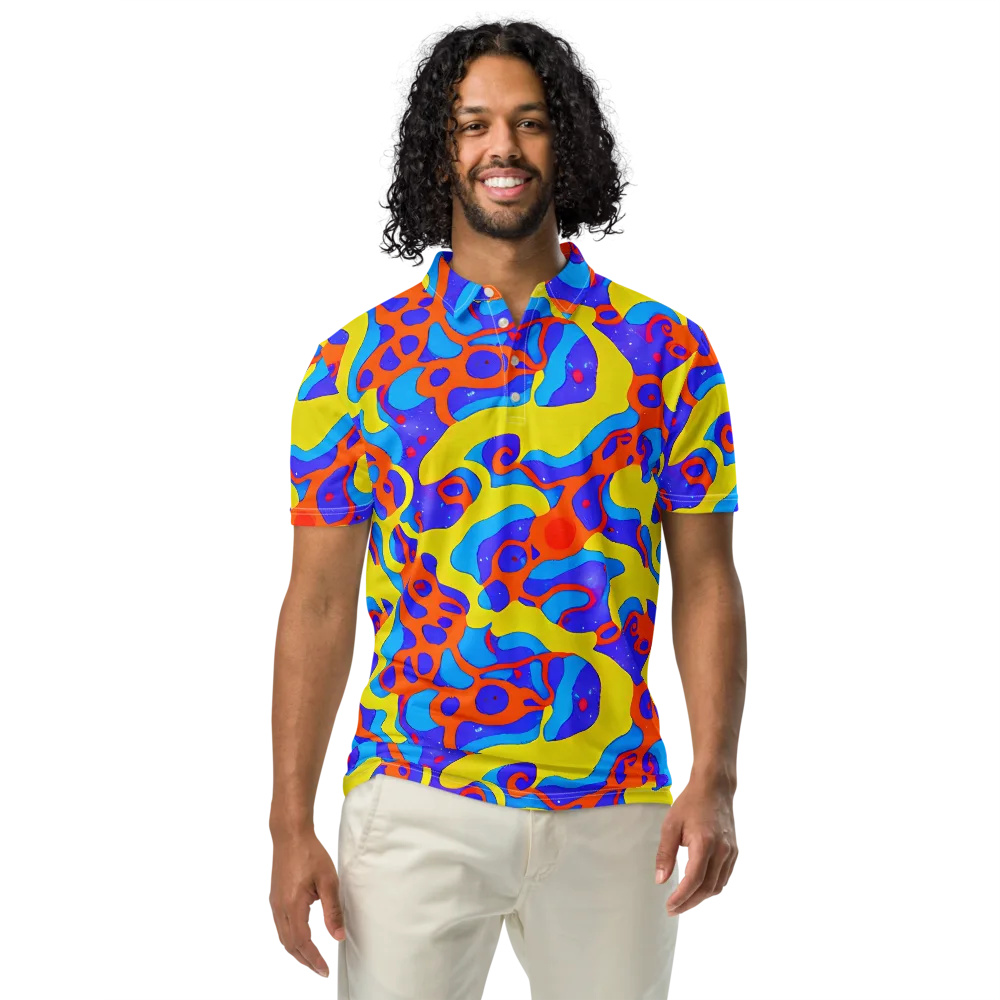 Elmyr's Enigma on Men's Slim Fit Polo Shirt — Front