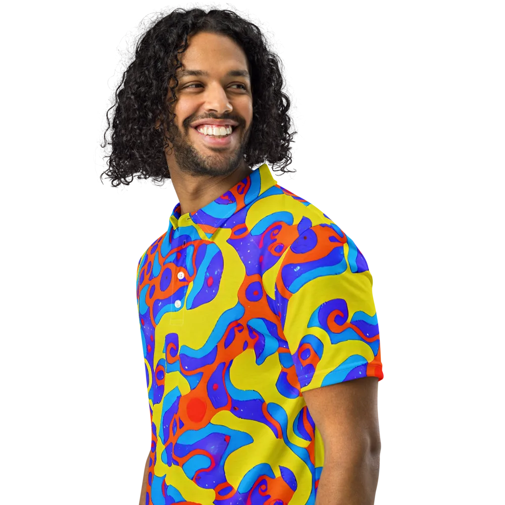 Elmyr's Enigma on Men's Slim Fit Polo Shirt — Left Front