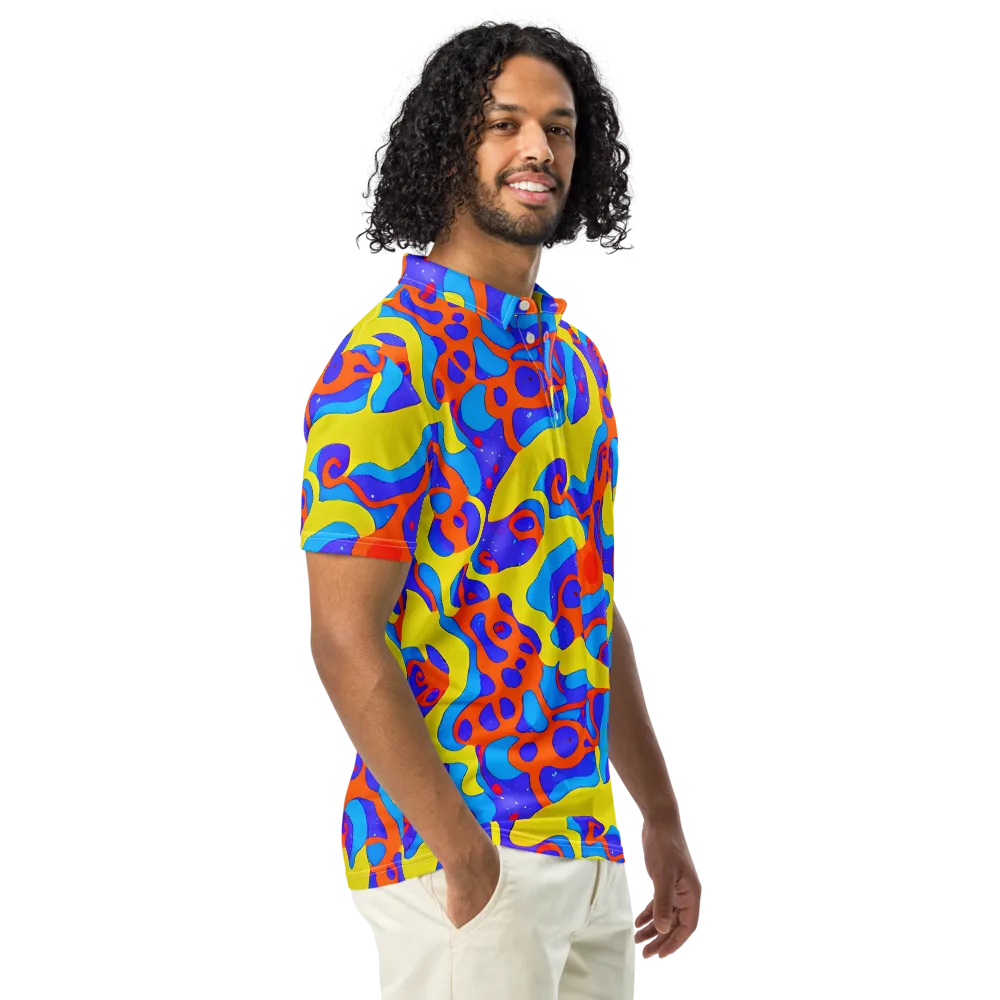 Elmyr's Enigma on Men's Slim Fit Polo Shirt — Right Front