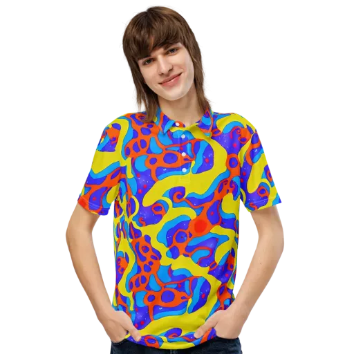 Elmyr's Enigma on a Men's Slim Fit Polo Shirt