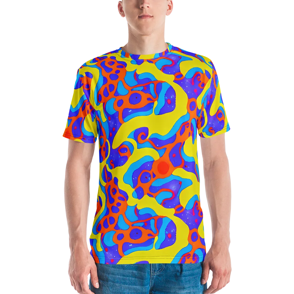 Elmyr's Enigma on Men's Crew Neck T-Shirt — Front