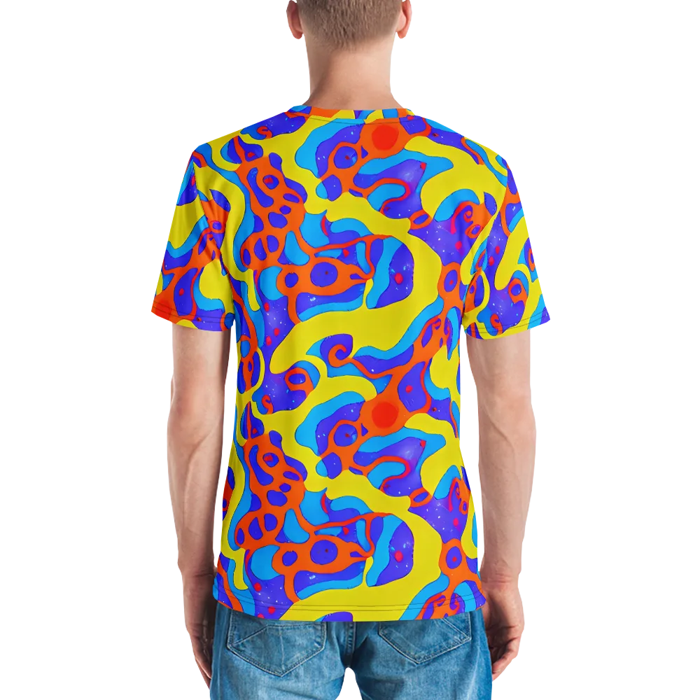 Elmyr's Enigma on Men's Crew Neck T-Shirt — Back