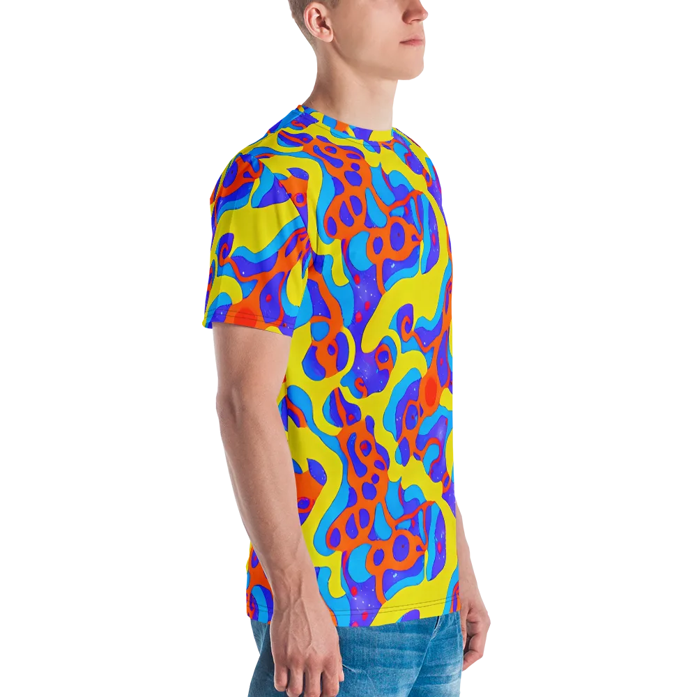 Elmyr's Enigma on Men's Crew Neck T-Shirt — Right