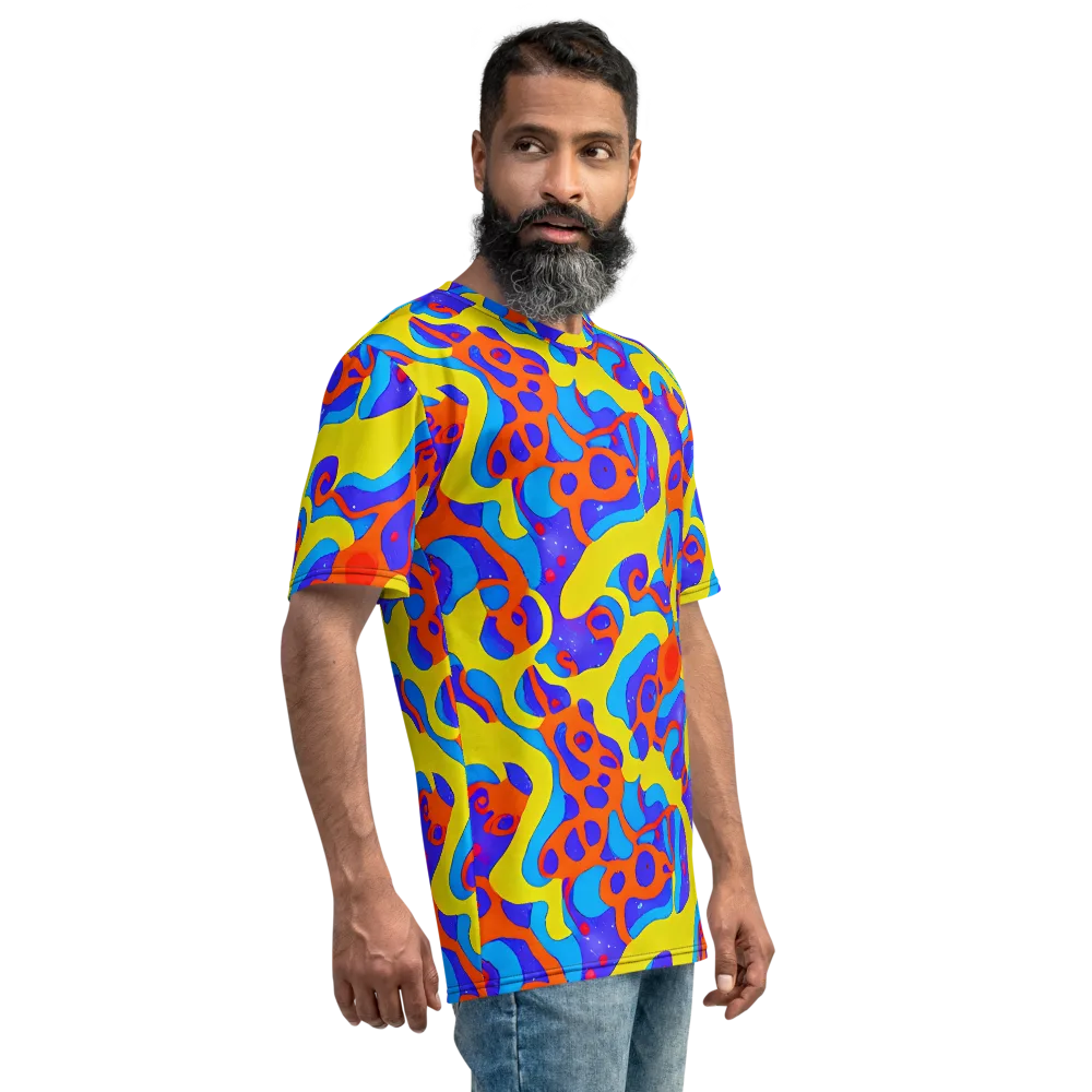 Elmyr's Enigma on Men's Crew Neck T-Shirt — Right