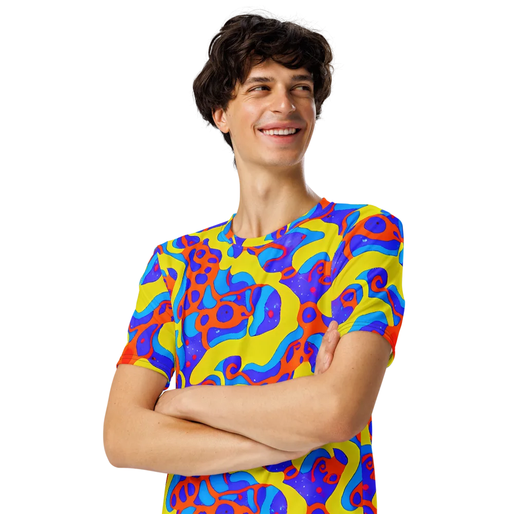 Elmyr's Enigma on Men's Crew Neck T-Shirt — Left Front