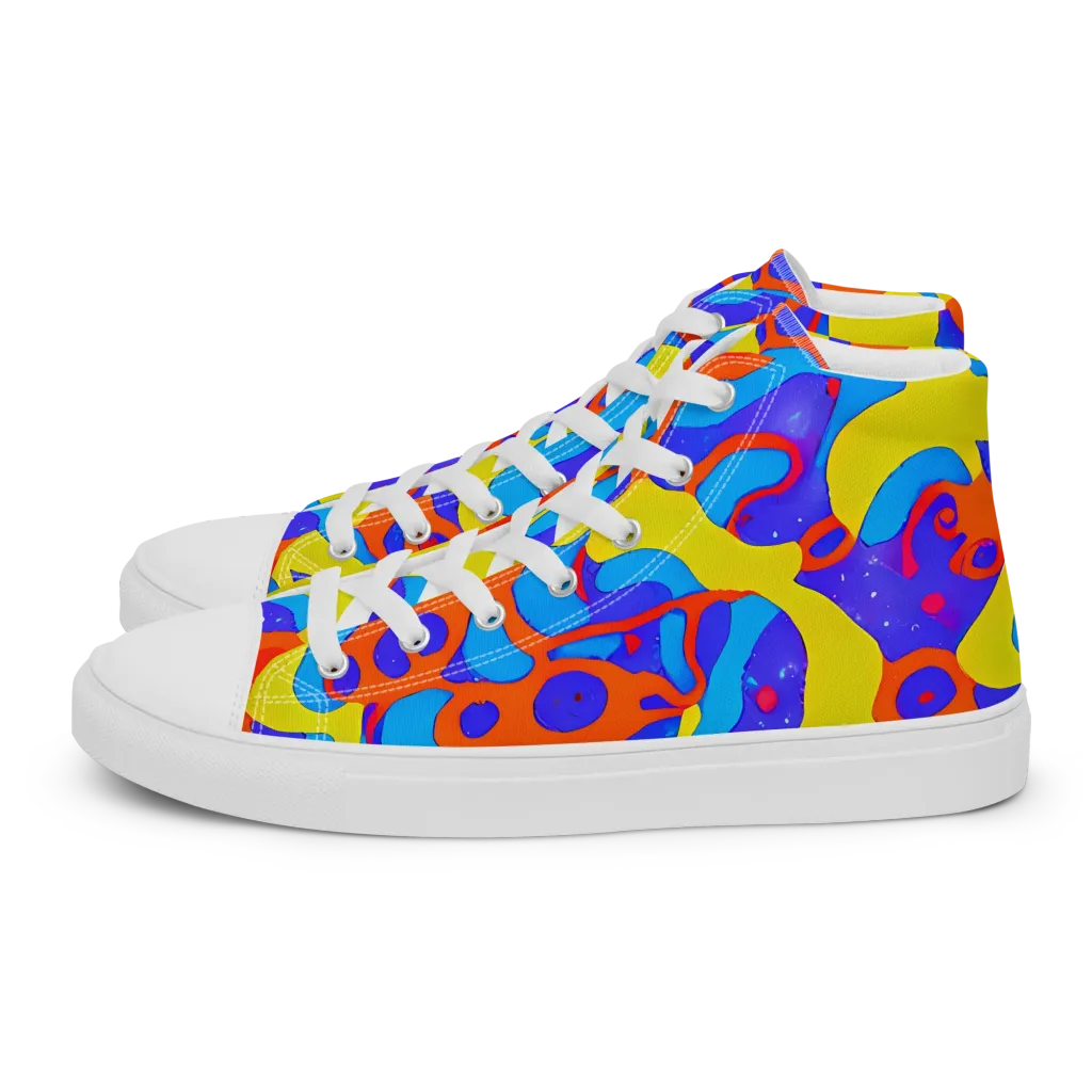 Elmyr's Enigma on Men's High Top Canvas Shoes — Left