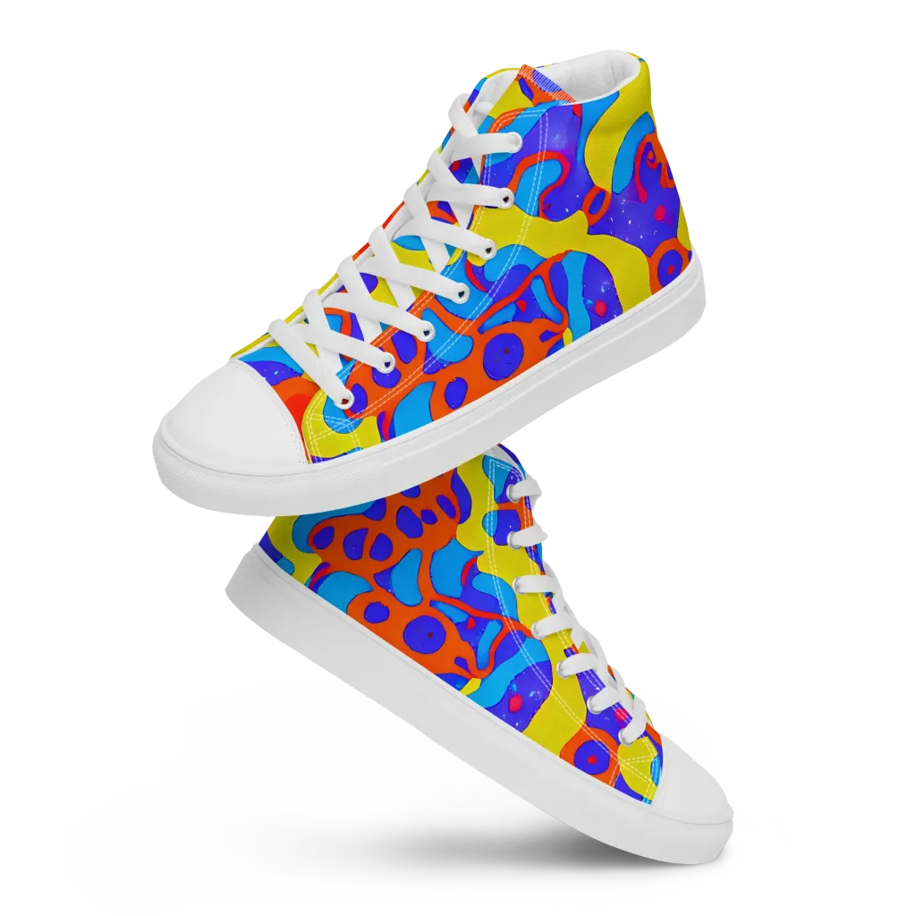 Elmyr's Enigma on Men's High Top Canvas Shoes — Front