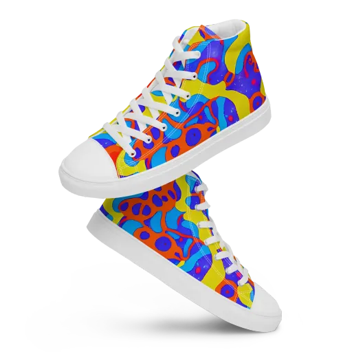 Elmyr's Enigma on a Men's High Top Canvas Shoes