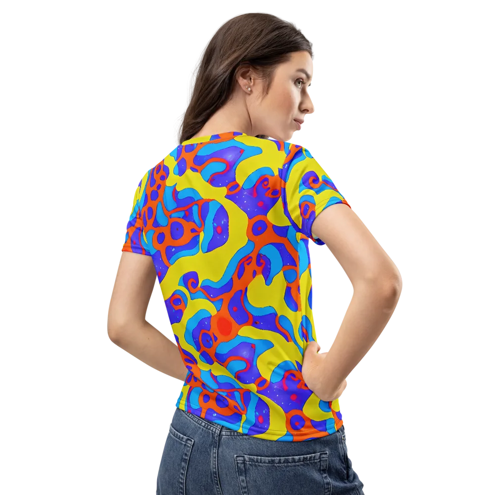 Elmyr's Enigma on Women's Crew Neck T-Shirt — Back