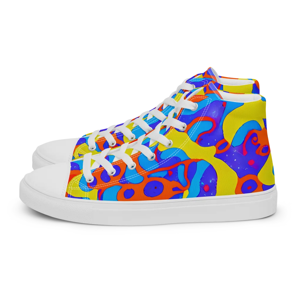 Elmyr's Enigma on Women's High Top Canvas Shoes — Left