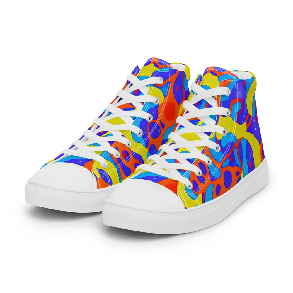 Elmyr's Enigma on Women's High Top Canvas Shoes — Left Front