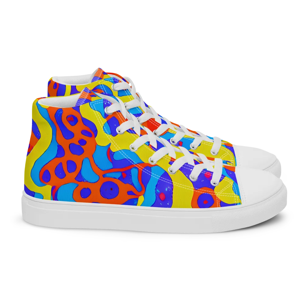 Elmyr's Enigma on Women's High Top Canvas Shoes — Right