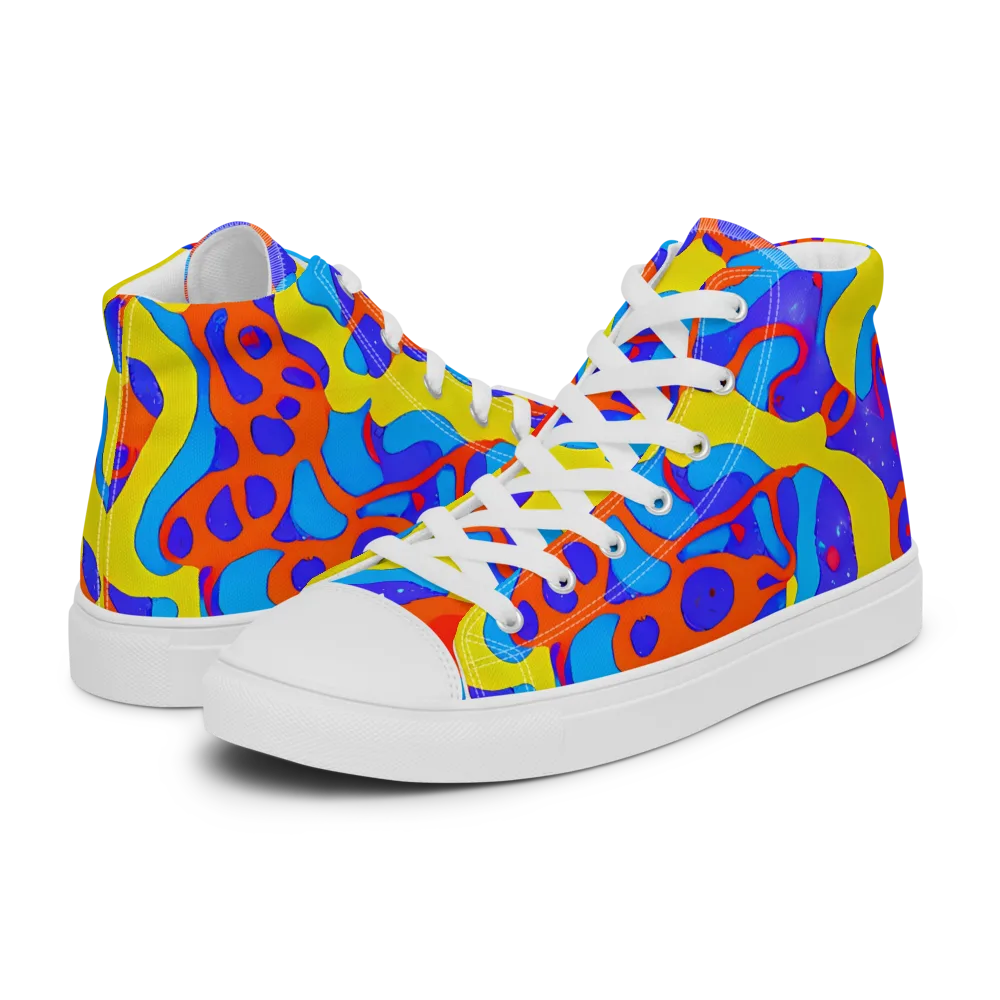 Elmyr's Enigma on Women's High Top Canvas Shoes — Left