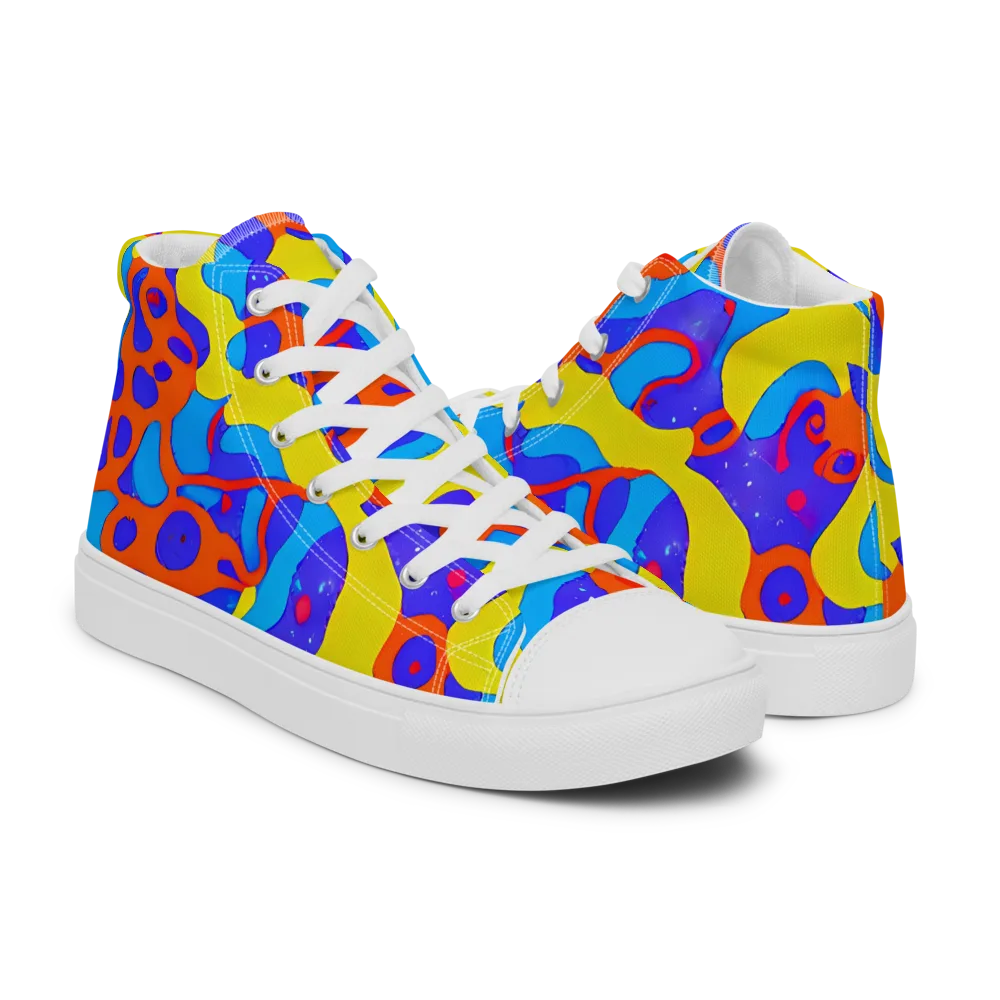 Elmyr's Enigma on Women's High Top Canvas Shoes — Right
