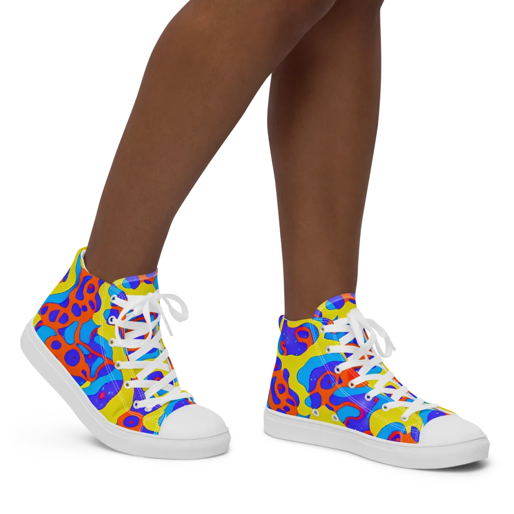 Elmyr's Enigma on Women's High Top Canvas Shoes — Right