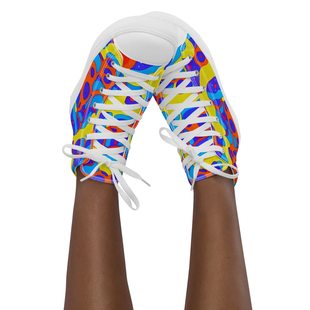Elmyr's Enigma on Women's High Top Canvas Shoes — Front