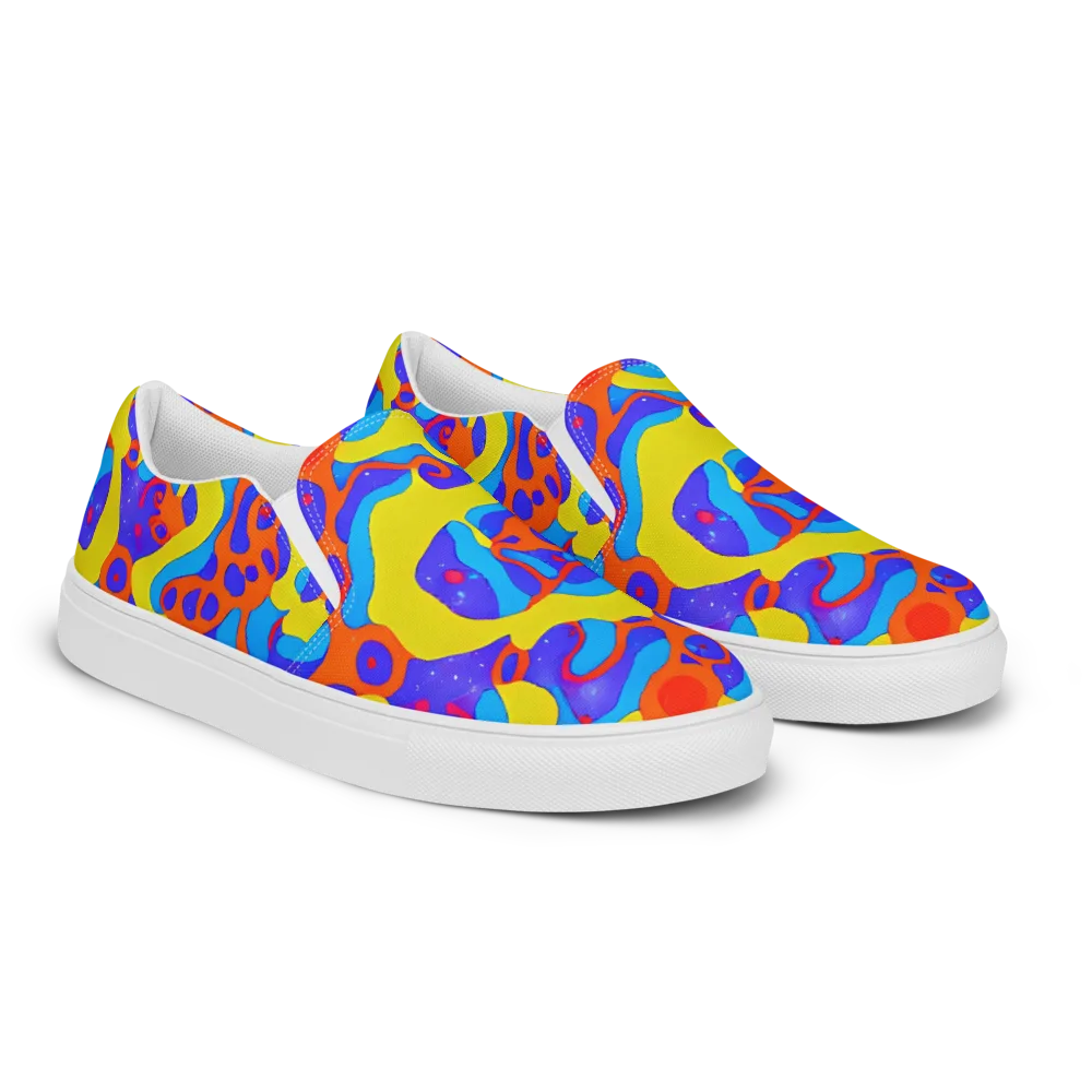 Elmyr's Enigma on Men's Slip-On Canvas Shoes — Right Front