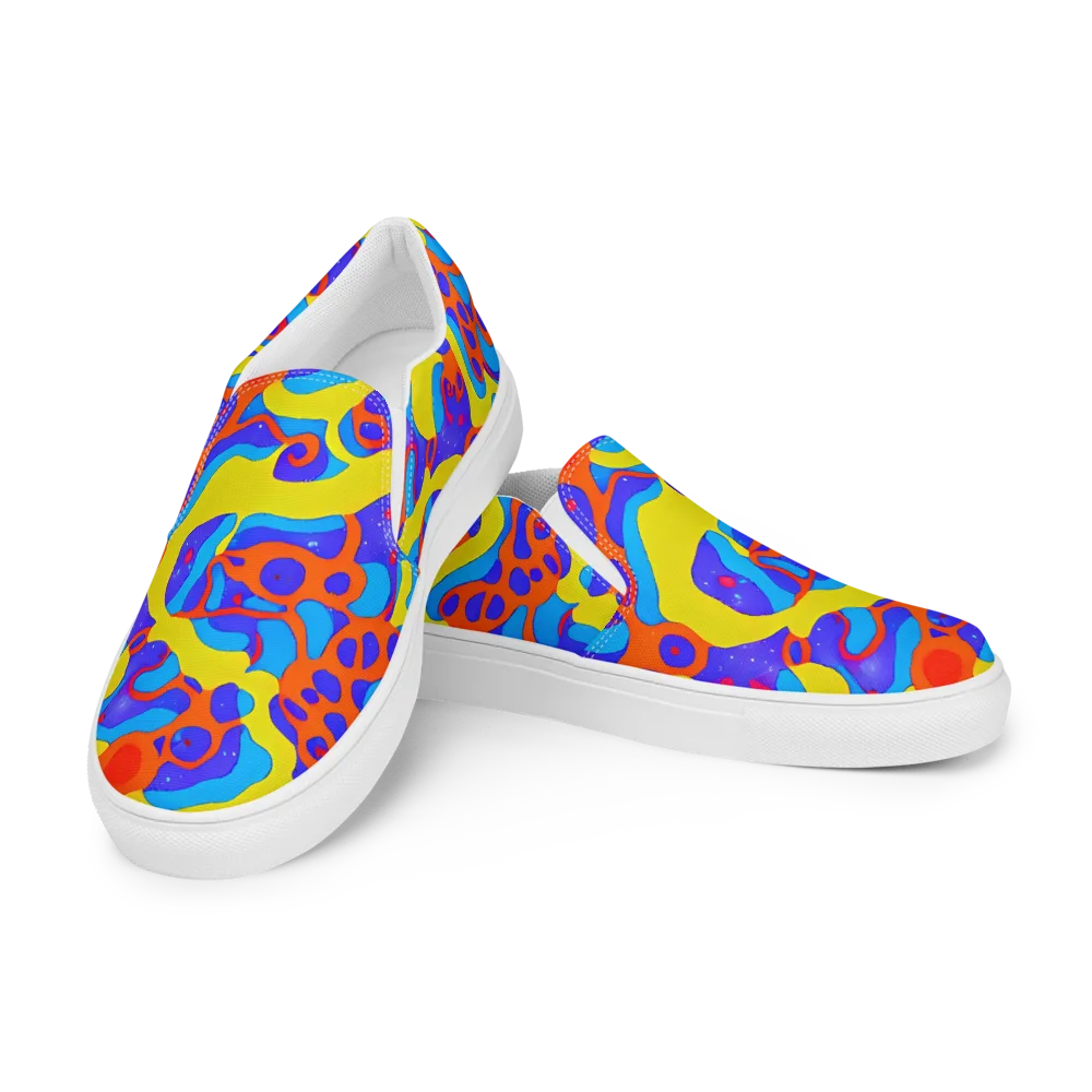Elmyr's Enigma on Men's Slip-On Canvas Shoes — Left Front