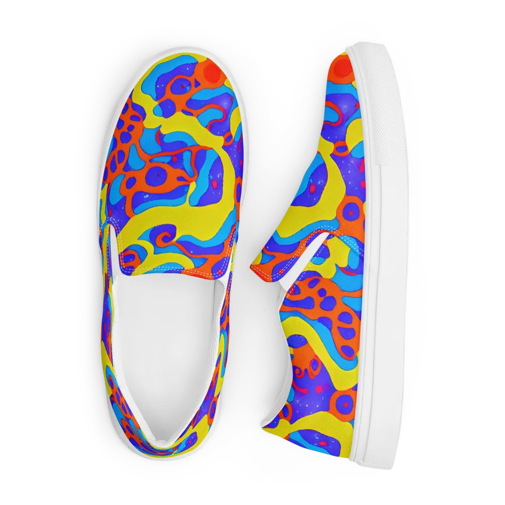 Elmyr's Enigma on Men's Slip-On Canvas Shoes — Front