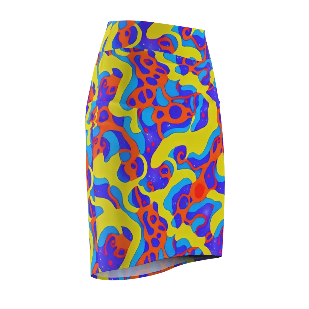 Elmyr's Enigma on Pencil Skirt — Front Side