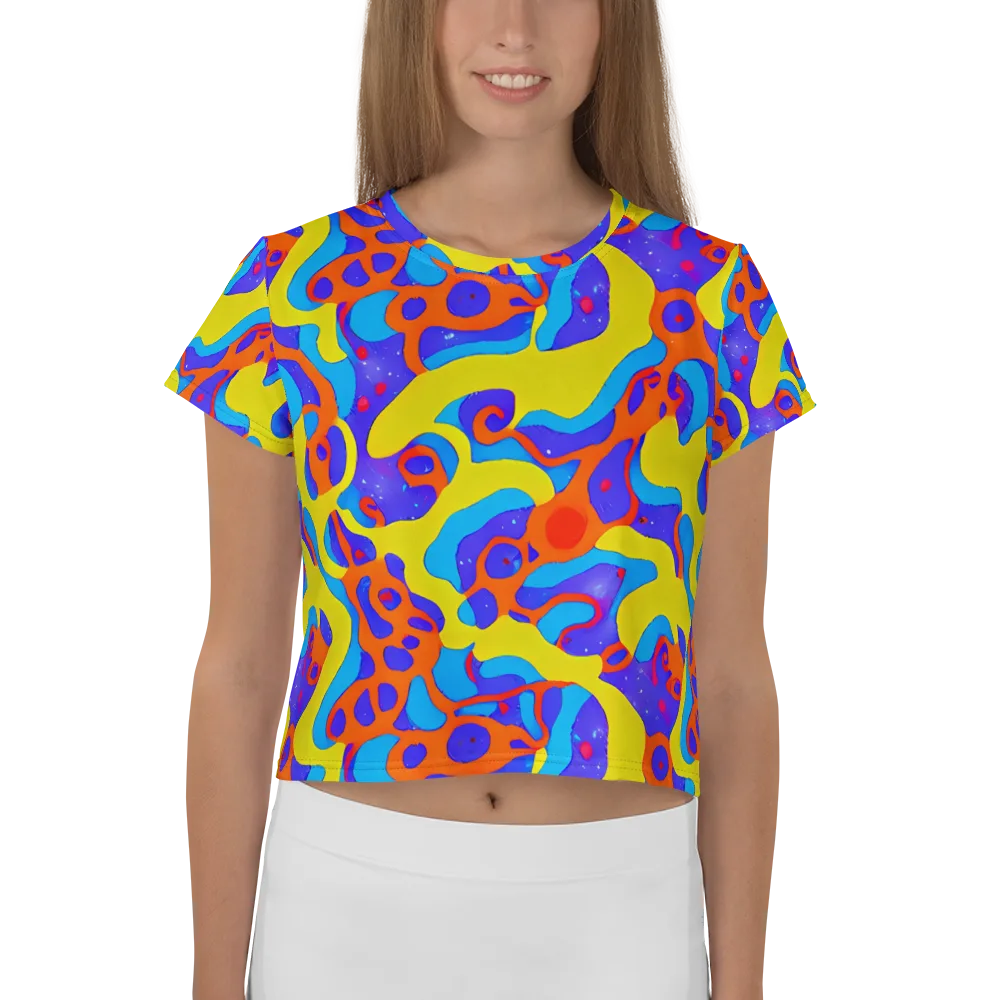 Elmyr's Enigma on Crop Tee — Front