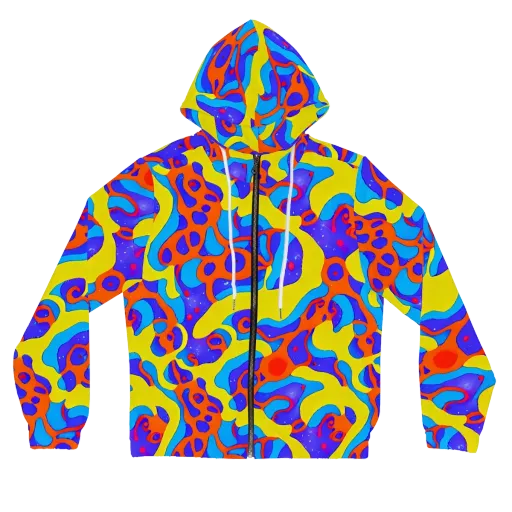 Elmyr's Enigma on a Women's Full-Zip Hoodie