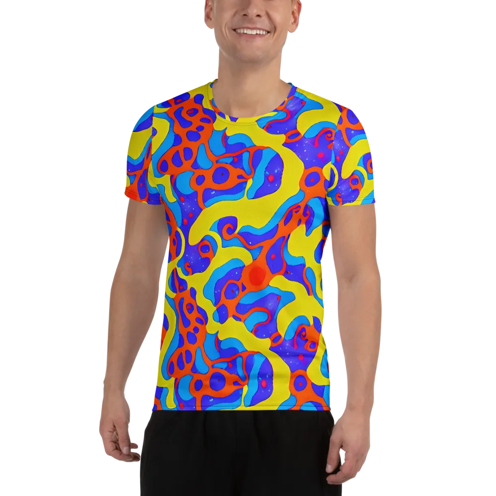 Elmyr's Enigma on Men's Athletic T-Shirt — Front