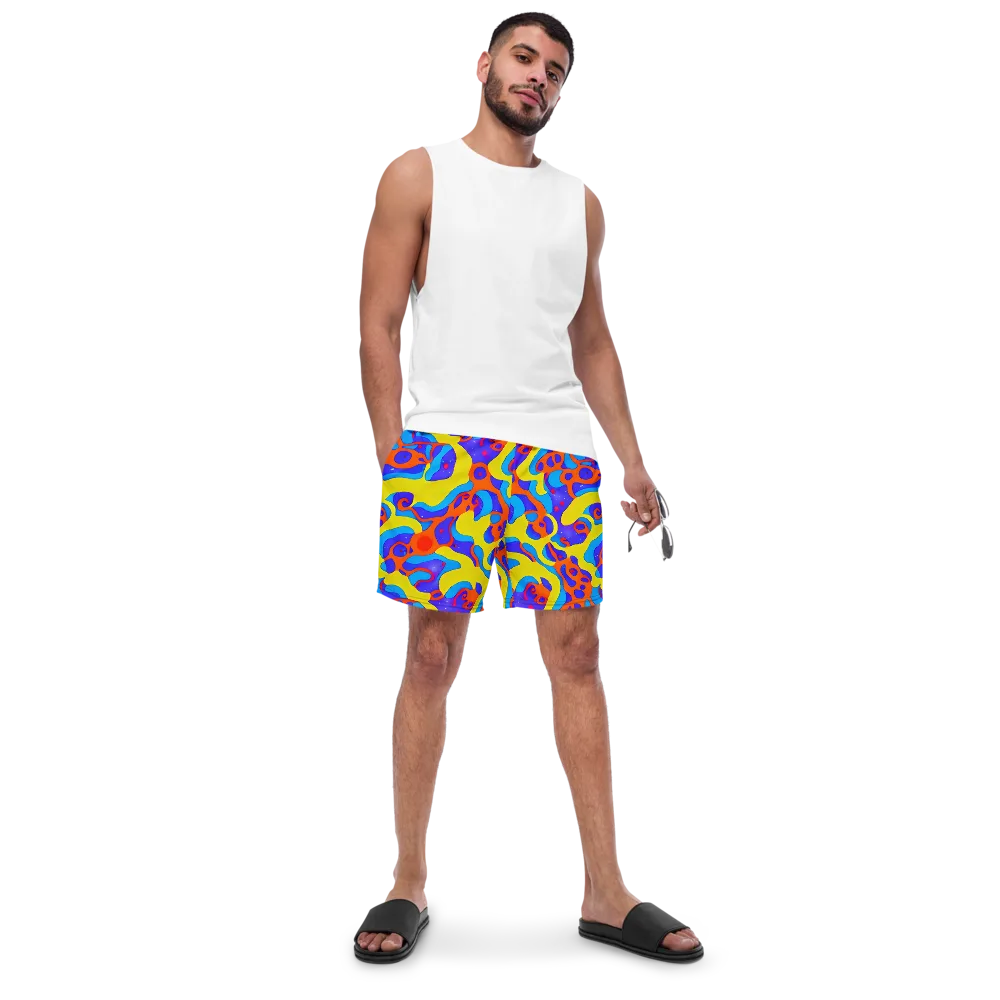 Elmyr's Enigma on Swim Trunks — Front