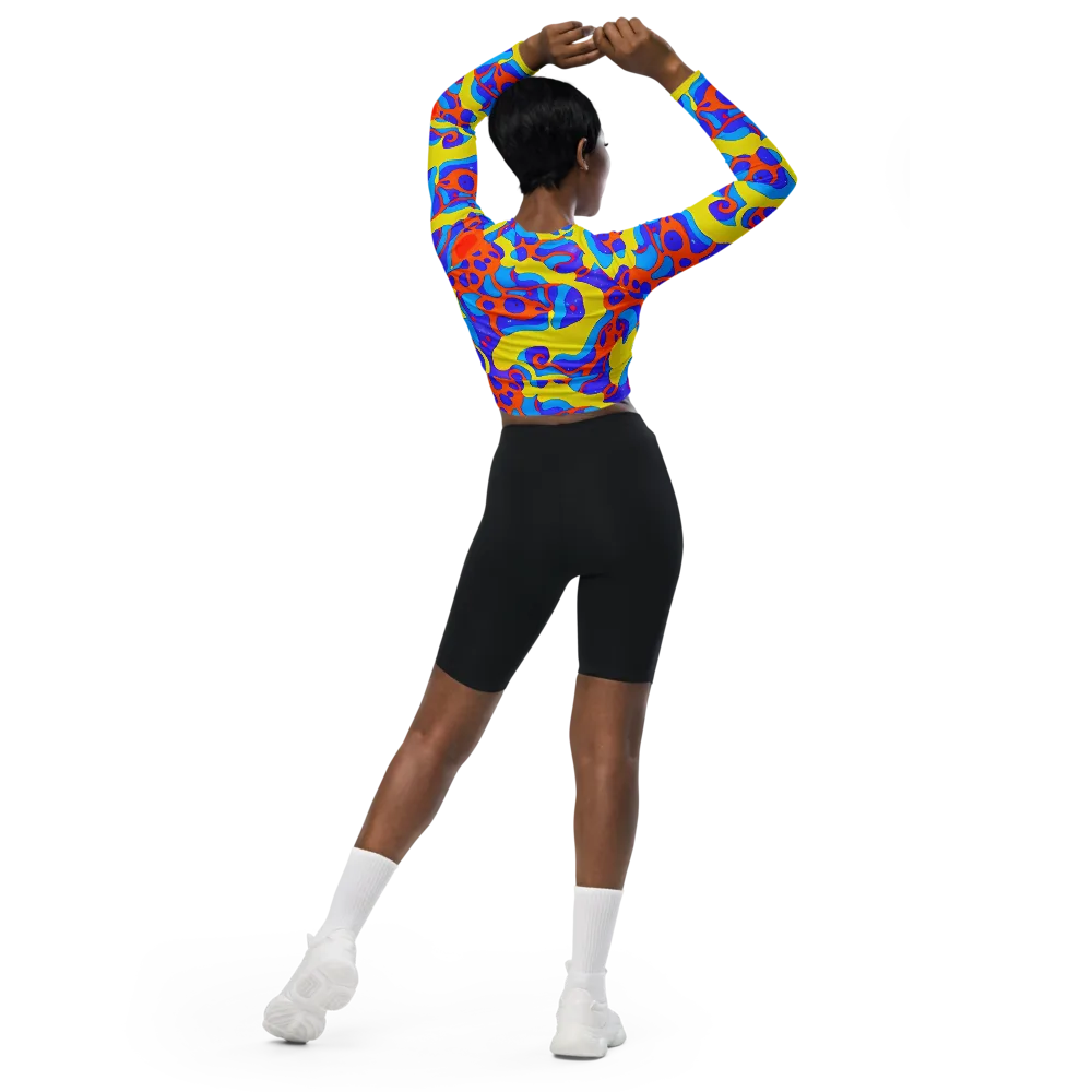 Elmyr's Enigma on Long Sleeve Crop Top — Back