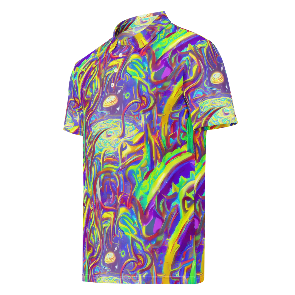 Daliesque Drift on Men's Slim Fit Polo Shirt — Left Front
